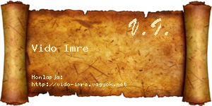 Vido Imre névjegykártya